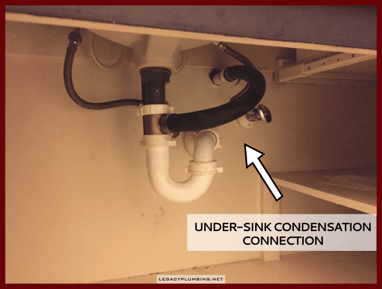 af condensate line to bathroom sink