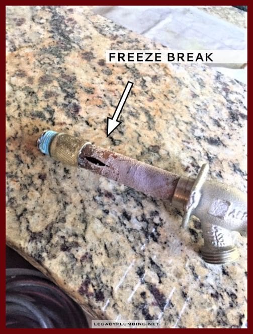 freeze break outdoor faucet