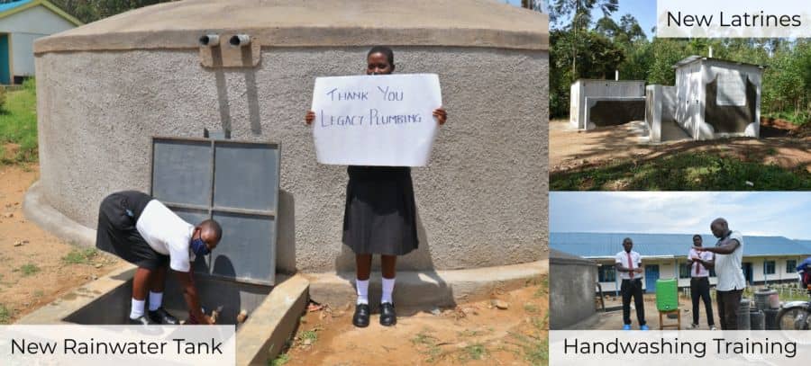 2020 Legacy Plumbing Water Project: Kinu Friends Secondary School​ Rainwater Catchment