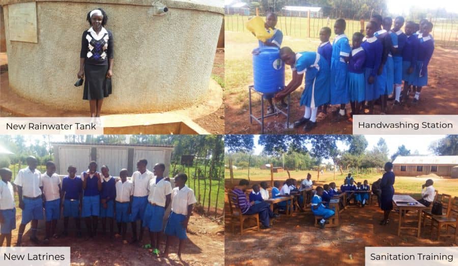 Mwiyenga Primary School​ New Rainwater Catchment Tank and Handwashing Stations