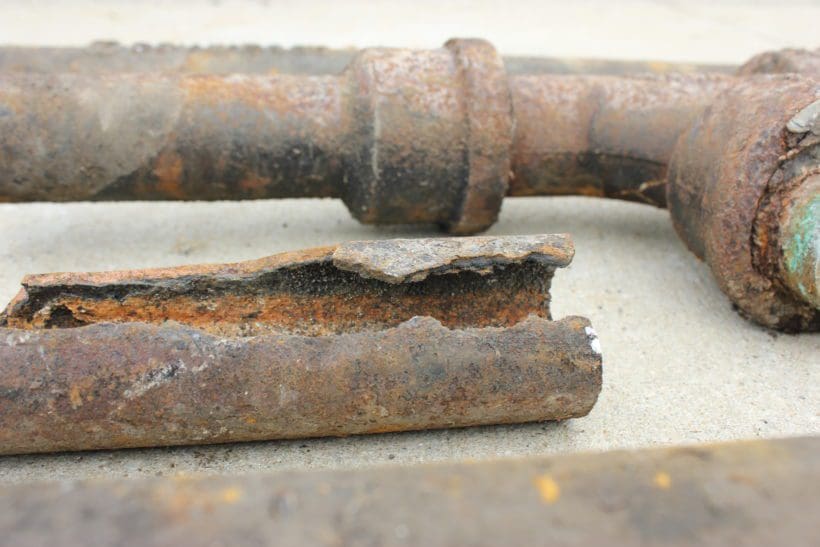 Corroded Cast Iron Pipe
