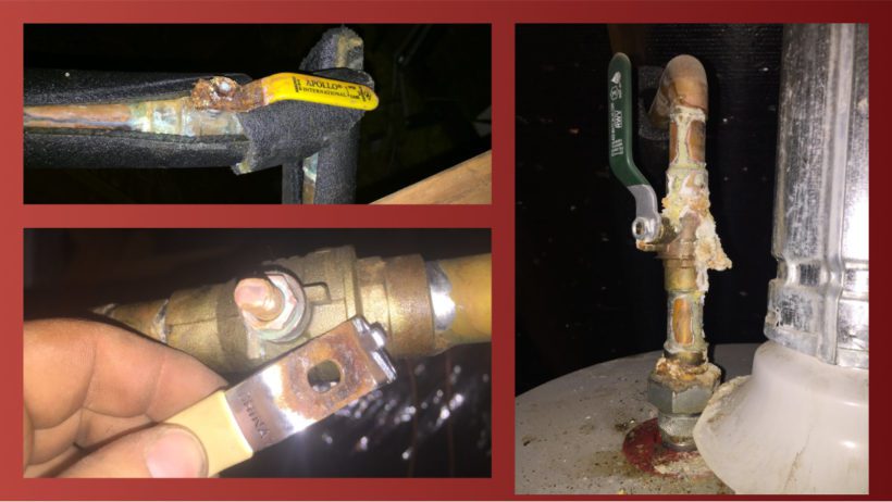 Pictures of Different Problems and Leaks With Ball Valves