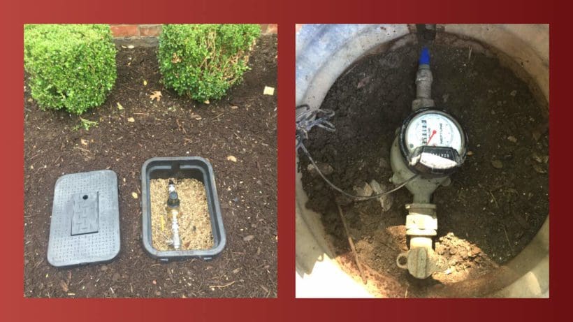 Image of both house shut off valve and Water Meter