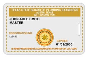 Texas Plumbing Master Card